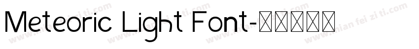 Meteoric Light Font字体转换